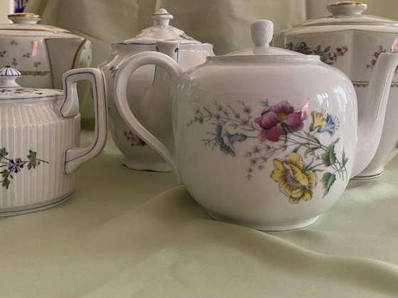 Image 1 of European Heritage Teapot Collection - 5 Pieces - Limoges, Royal Doulton, Richard Ginori