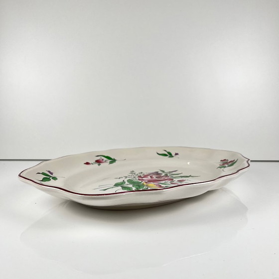 Ovale schaal met platte onderkant, model Streetlight van KG Lunéville, rozenpatroon – Servies, Ceramic (photo 4 of 7)