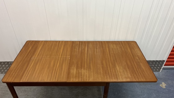 Image 1 of Vintage Mid - Century Extendable Dining Table Teak Wood