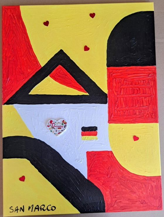 Image 1 of Enzo SAN MARCO - Country Lover Germany - Schilderij van de kunstenaar