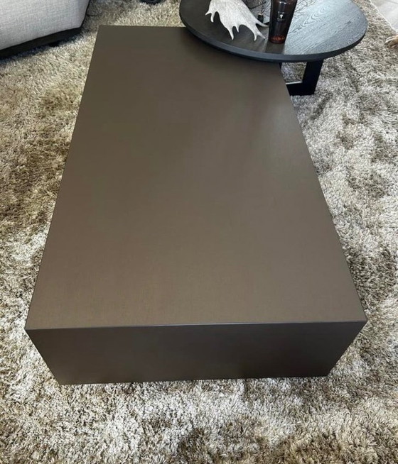 Image 1 of Floating bronze coffee table 70 cm by 140 cm