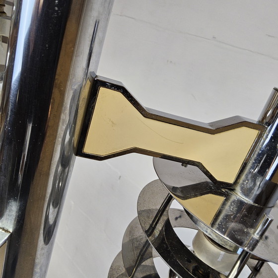 Image 1 of Vintage / Space age Itiliaanse kroonluchter Gaetano Sciolari /  hanglamp /vintage design chandelier 