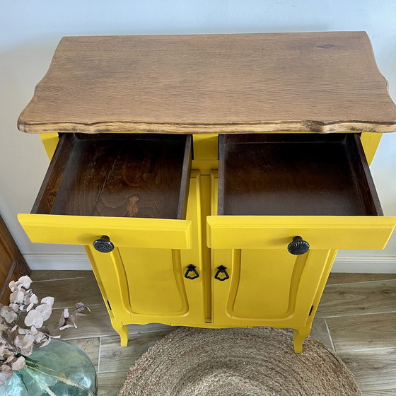 Image 1 of Antique entryway shoe cabinet