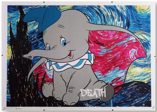 Death NYC - Dumbo X Van Gogh - screenprint with frame