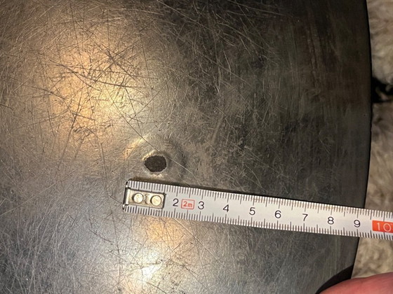 Image 1 of Set van 3 moderne bijzettafels met draadmand - koper met zwart