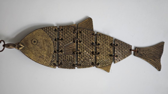 Image 1 of Vintage bronze fish necklace vintage