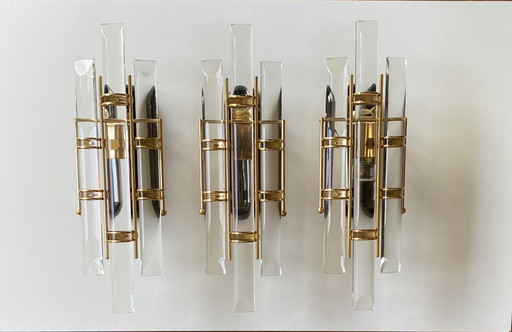 Vintage Venini wall lamps Hollywood Regency