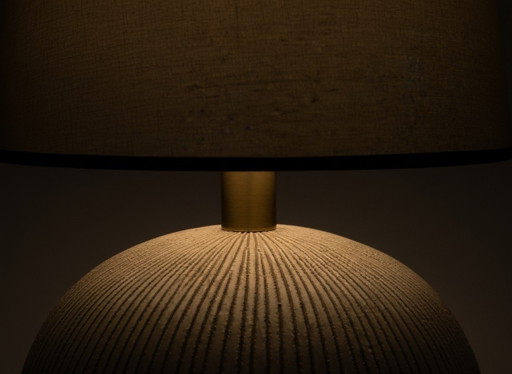 Grote Italiaanse keramische lamp uit de jaren 60 – tafellampen, Ceramic, Textile (photo 2 of 9)