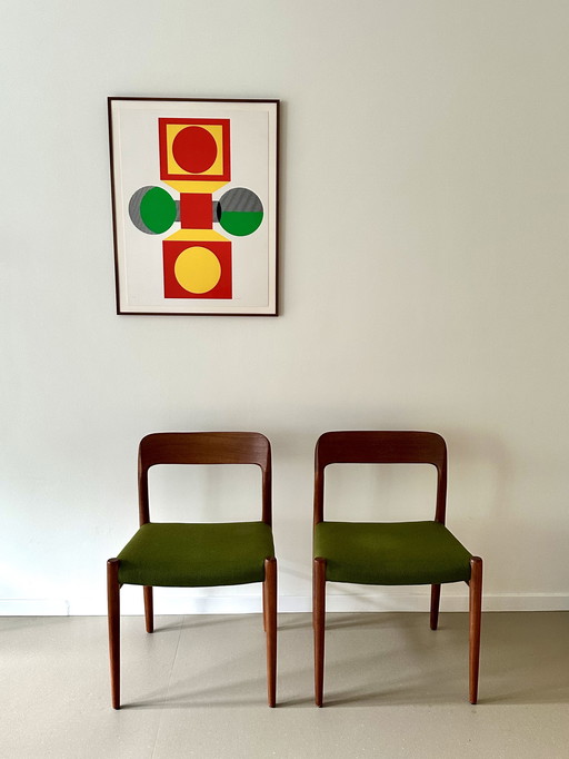 Bellissimo set da pranzo con 4 sedie Niels Otto Møller