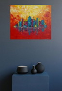 Manhattan Color – Tableau original de 2Luss'Art, format 12F horizontal