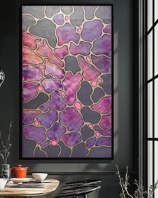 Kubisme A1431 - abstract schilderij XXL