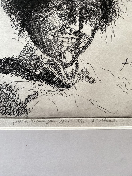 Image 1 of Acquaforte Jan van Heiningen, edizione incorniciata di 30 esemplari