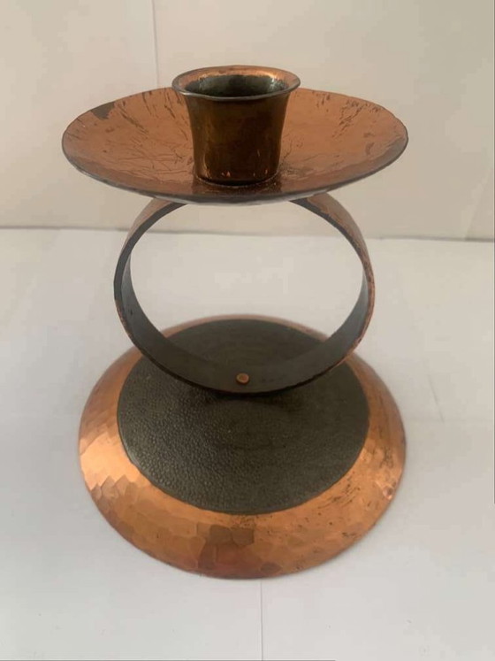 Image 1 of Hans Przyrembel Lipsia Candeliere Portacandele in rame Bauhaus Art Deco Marianne Brandt Alfred Lipovec
