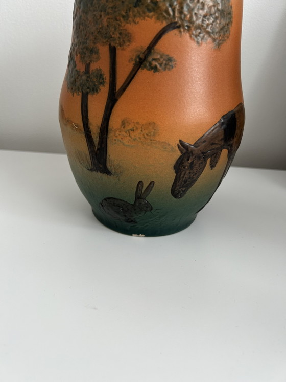 Jarrón danés de cerámica Art Nouveau - P. Ipsens Enke 1909 J. Steenstrup – Jarrones, Ceramic (photo 2 of 6)