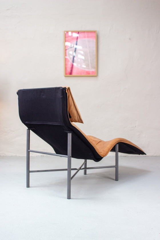 Image 1 of Poltrona lounge IKEA Skye vintage in pelle anni '90