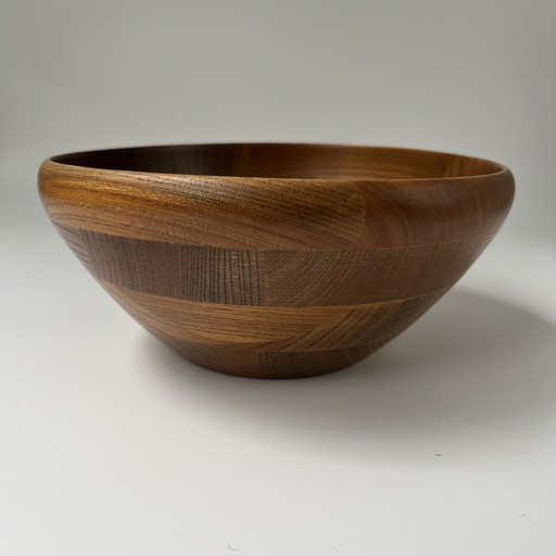 Set à salade scandinave vintage, saladier et couverts en teck, Suède, années 60