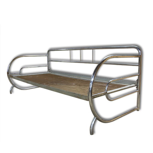 Bauhaus verchroomd stalen sofa, jaren 1930, Bohemen