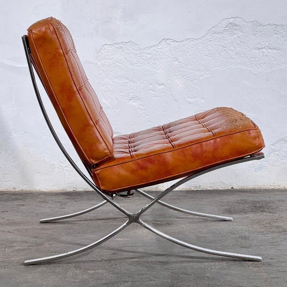 Image 1 of Barcelona Style Lounge Chair, Vintage Reproduction
