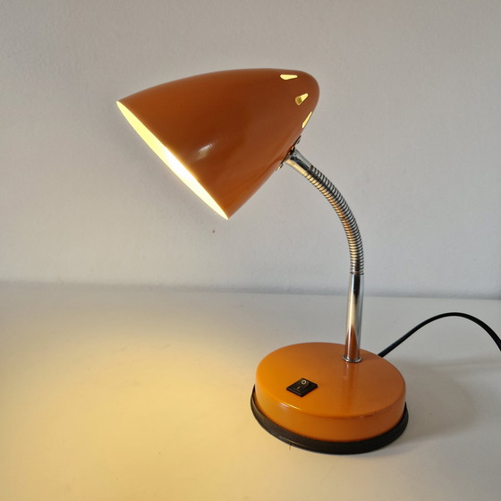 Image 1 of Jaren 90 vintage burealamp oranje lamp desklight