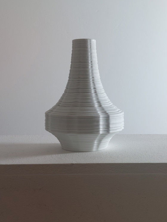 Image 1 of Vintage bisque porcelain vase Heinrich Relief 1970