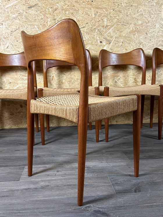 Image 1 of 6x Sedie da pranzo in teak anni '60/'70 di Niels O. Möller per J.L. Møllers anni '60