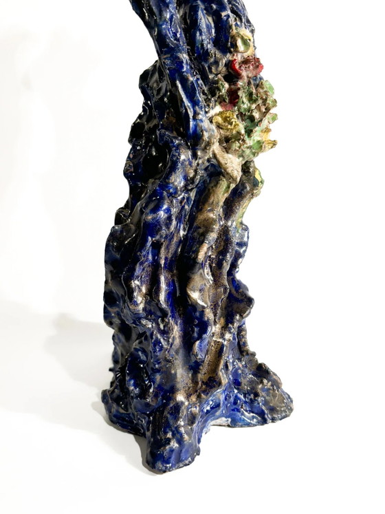 1930s French-Inspired Glazed Terracotta Lady Sculpture (photo 3 of 14)