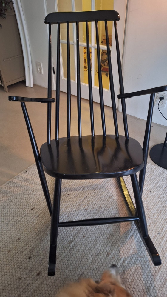 Image 1 of Chaise à bascule style milieu du siècle : Tapiovaara, Lena Larsson