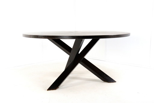 Gerard Geytenbeek table de salle à manger ronde en wengé vintage