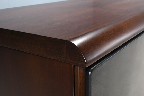 Walnut, Metal and Leather Hans von Klier “Il Ponte” Sideboard for Skipper, 1970s, Chrome, Silver (photo 4 of 10)