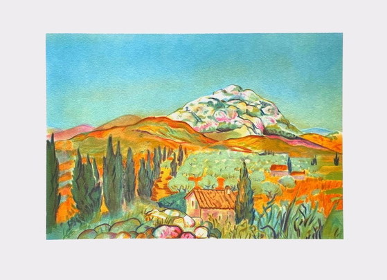 Image 1 of Amanda LEAR Paysage du Midi I lithograph 1985