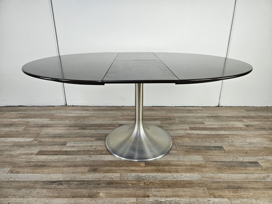Image 1 of Extendable 1970s chrome-plated metal table