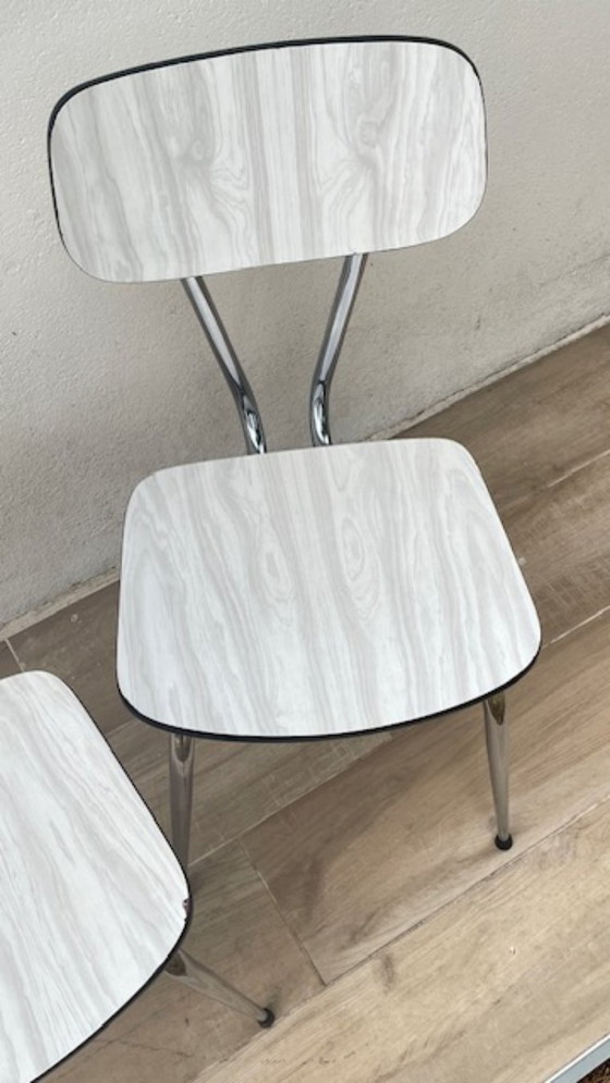 Coppia di sedie vintage in formica – Sedie da pranzo, Metal (photo 8 of 29)