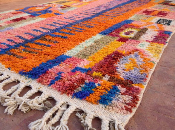Handmade Boujad Wool Rug: Colorful Moroccan Berber Carpet – Paintings & Drawings (photo 8 of 19)