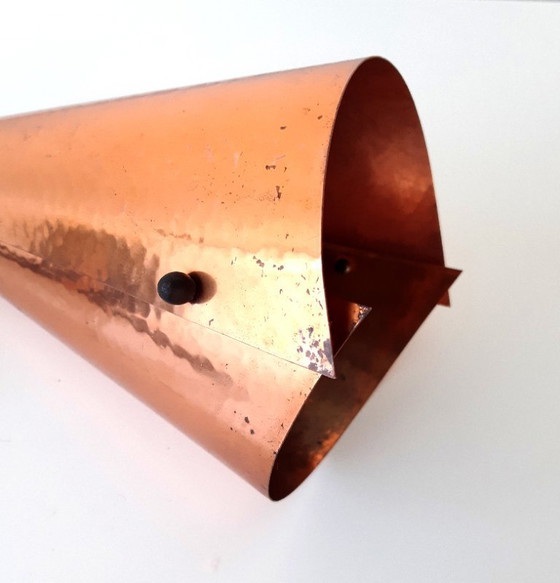 Image 1 of Set di 2 lampade a sospensione brutaliste in rame di E.S. Horn Aalestrup, anni '60