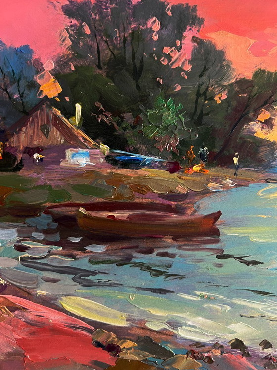 Image 1 of Bateaux au coucher du soleil