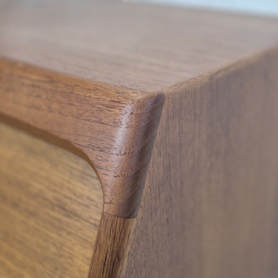 Image 1 of Bernhard Pedersen & Søn, vintage Deense secretaire, kaptafel