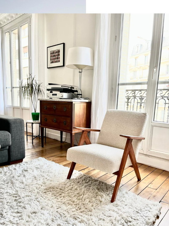 Image 1 of KOMPAS fauteuils in ivoor bouclé