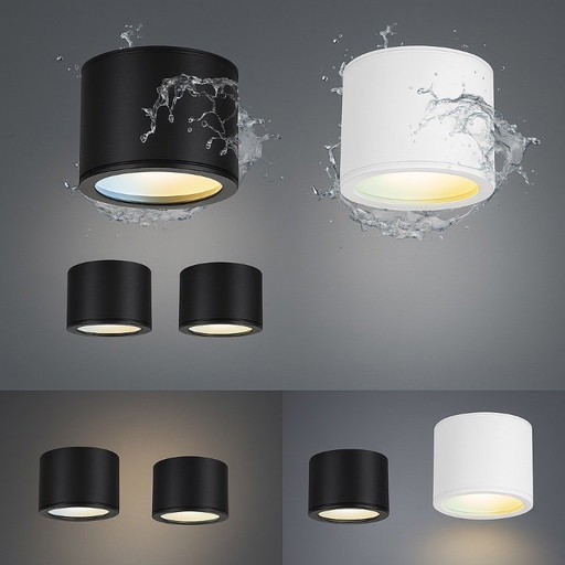 Waterproof Black LED Ceiling Light - OCULUS