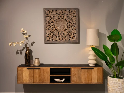 Scultura in legno 'Fiore'