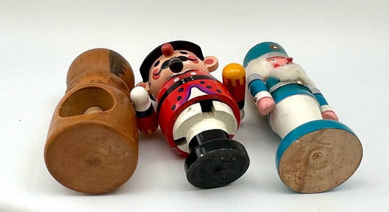 Decorazioni natalizie vintage in legno, Addobbi per albero, Omino che fuma e Schiaccianoci, Oggetti decorativi (foto 7 di 15)
