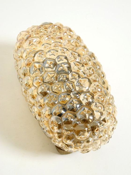 Image 1 of Beautiful original Mid Century Modern glass bubble wall lamp