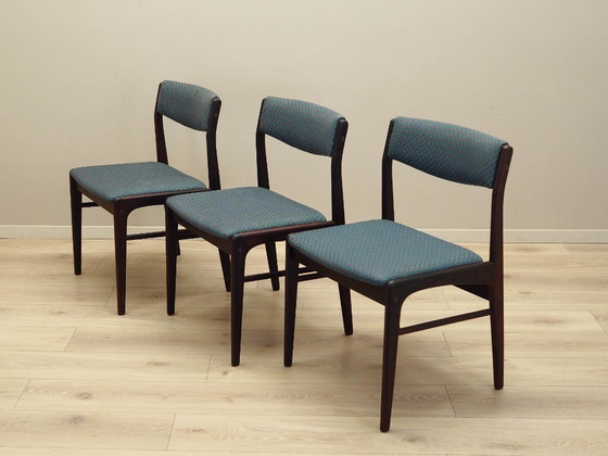 Image 1 of Drei Stühle aus Palisanderholz, dänisches Design, 1970er Jahre, hergestellt in Dänemark