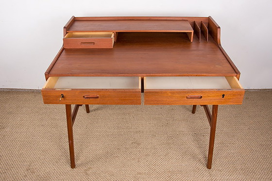 Image 1 of Bureau Danois en Teck, Modèle 56, par Arne Wahl Iversen pour Vinde Mobelfabrik 1960