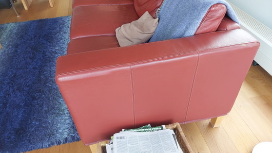 Ikea Karlstad 3-seater – 3-5 seaters, Leather (photo 4 of 7)