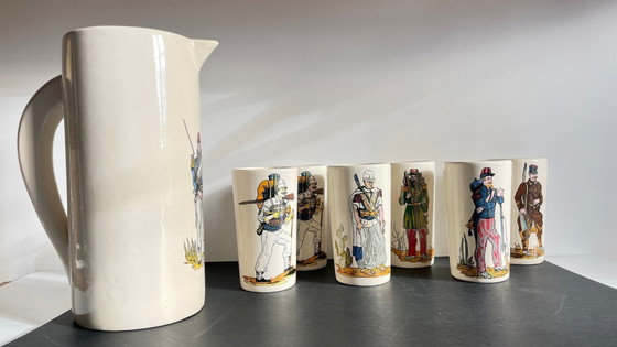 Image 1 of Set da aranciata vintage in ceramica
