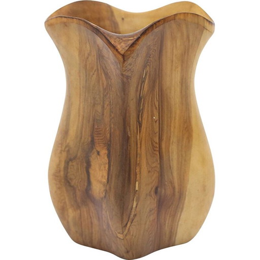 Vintage-Vase aus Formholz, 1960