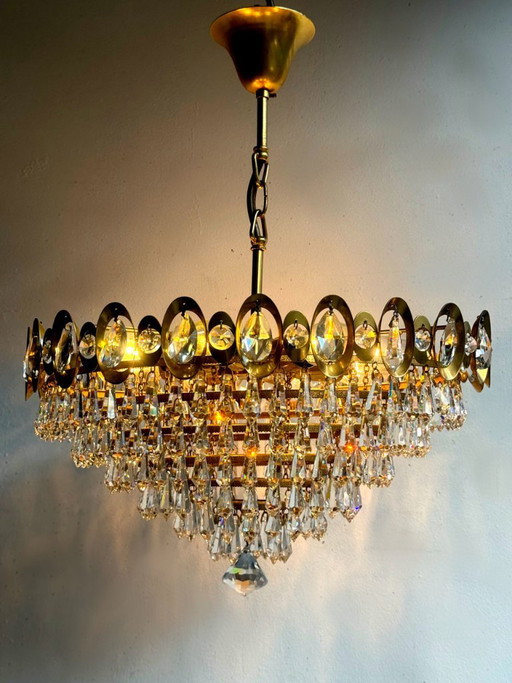 Splendido lampadario vintage in cristallo – kroonluchters, Glass