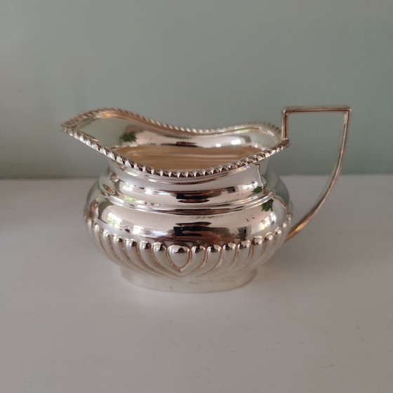 Image 1 of Sucrier et pot à lait en argent anglais – E.P.N.S. A.1. Fabriqué en Angleterre (vers 1900-1950)