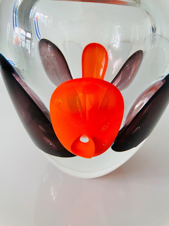 Image 1 of Vase Princ Glass Art H. 22. 3,4 kilos !