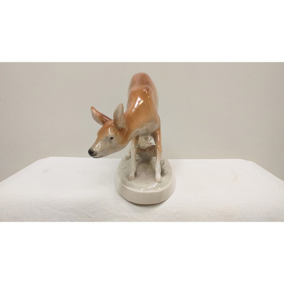 Image 1 of Vintage Doe porcelain statue, Czechoslovakia 1960s